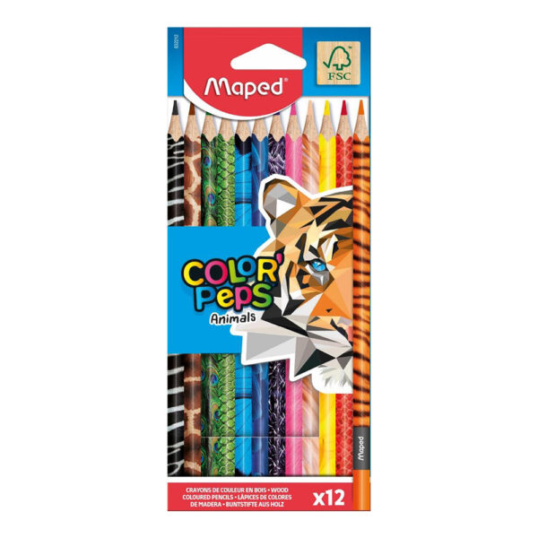 DRVENE BOJICE MAPED COLOR`PEPS ANIMALS